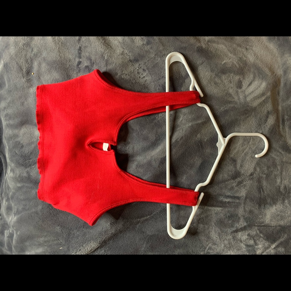 Sexy red crop top